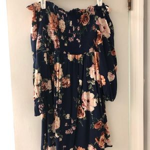 Cute off the shoulder floral dress